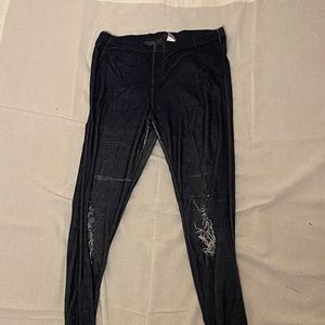 So Jenni Ripped Jean Leggings